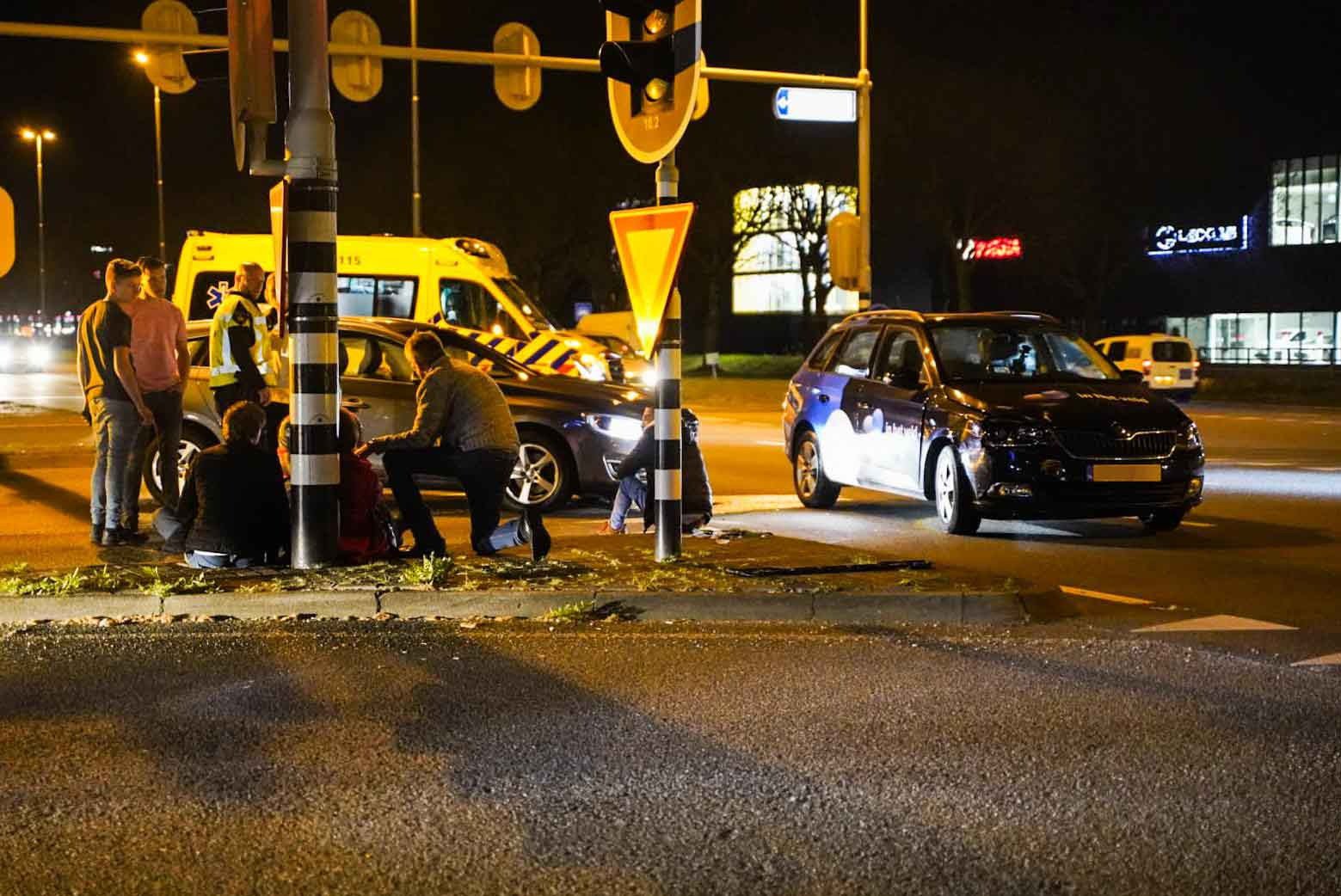 Flinke schade na ongeval op kruising Pleijroute Arnhem
