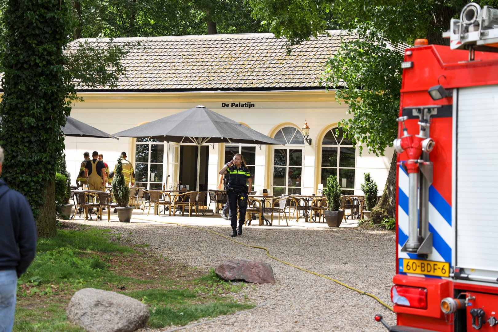 Brand bij restaurant in het Sonsbeekpark in Arnhem