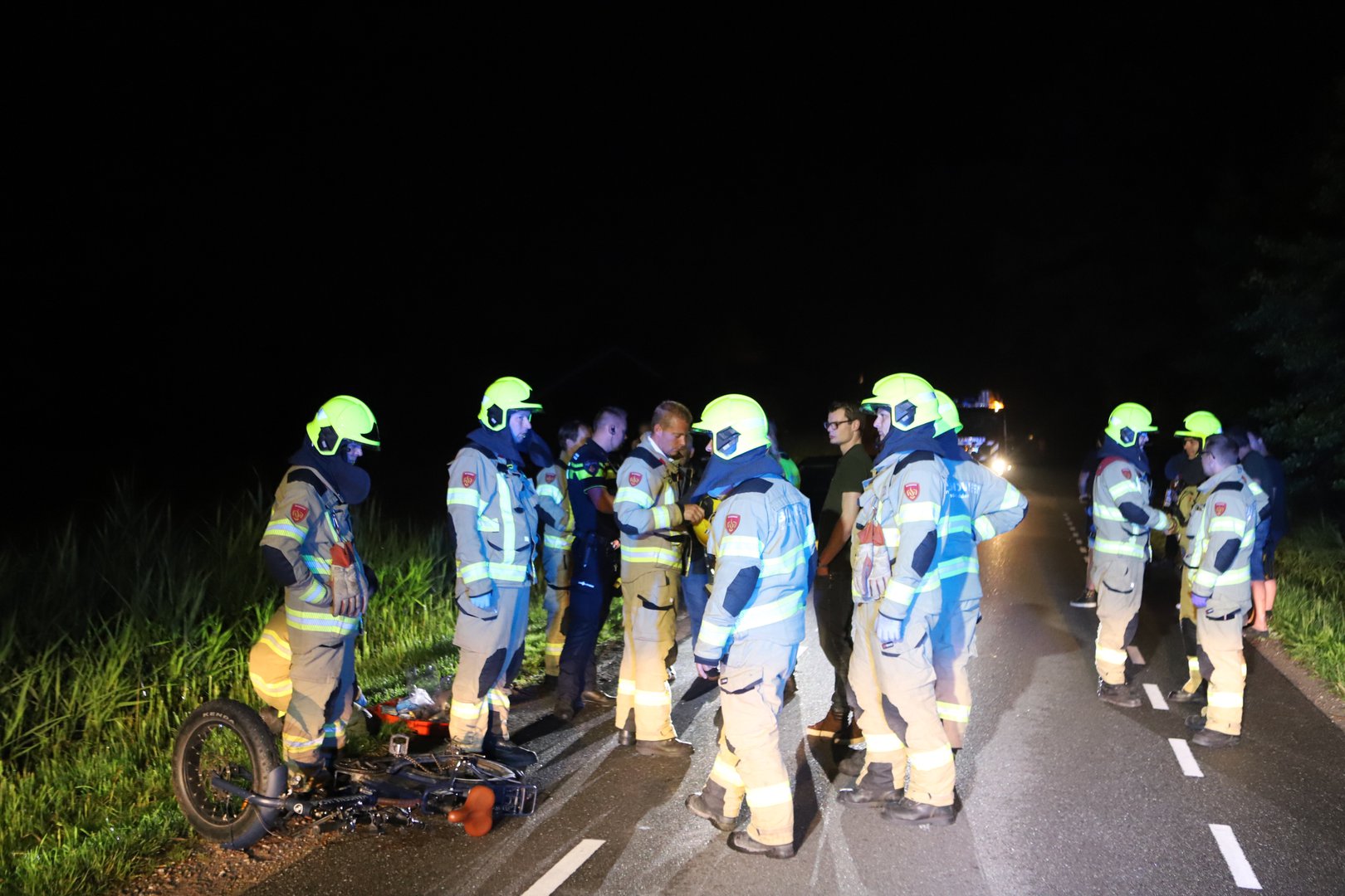 Voetganger geschept van achteren door elektrische fietser
