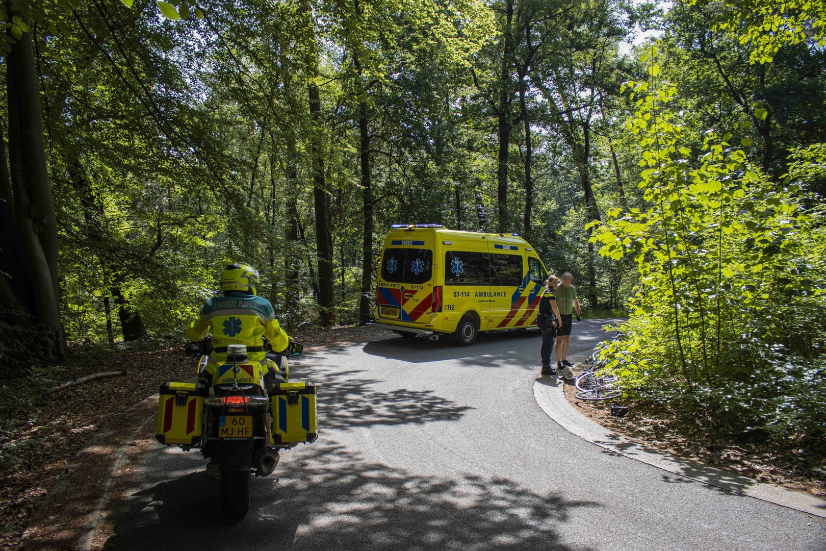 Wielrenner gewond na ongeval op de Posbank