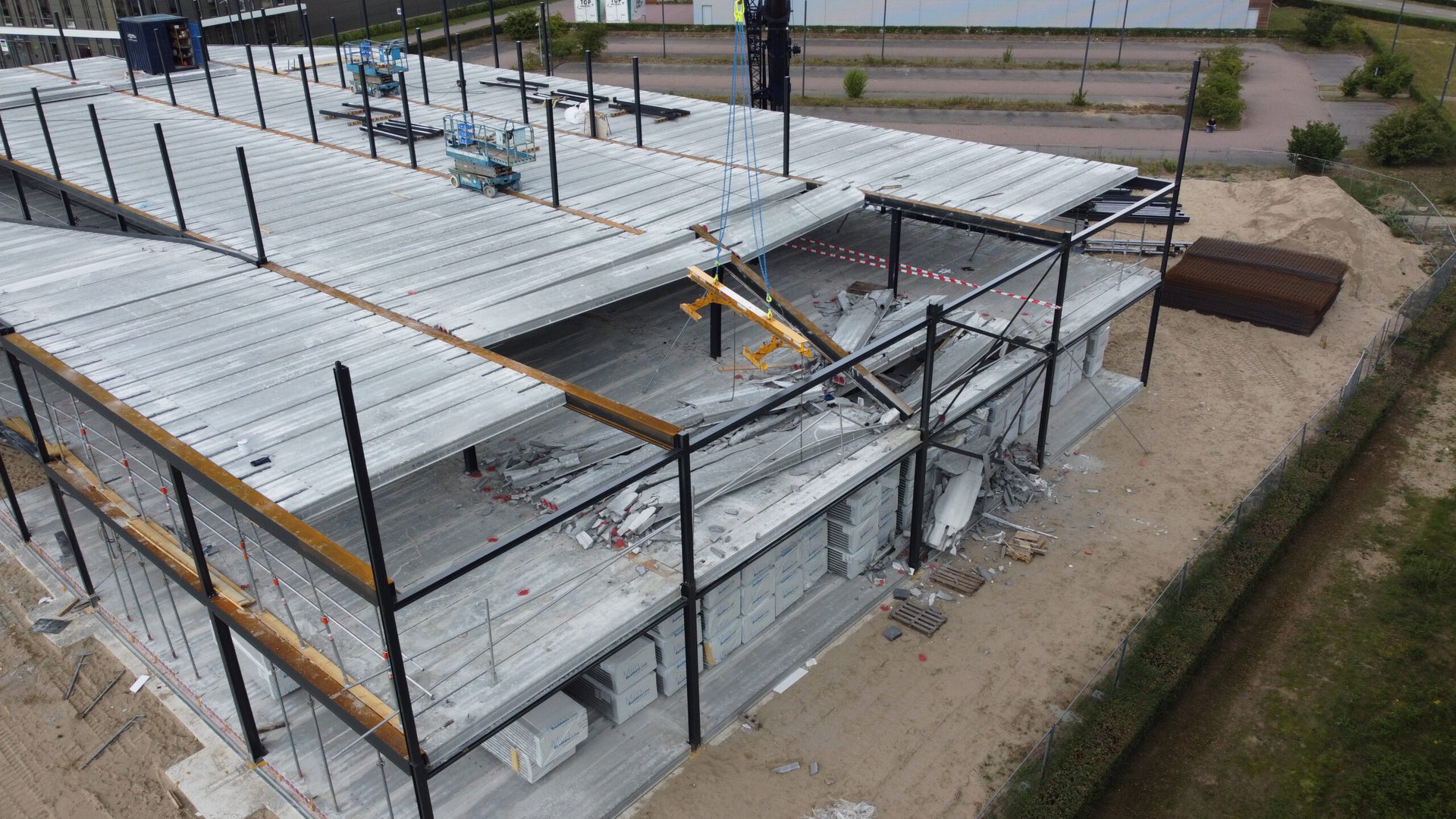 Meerdere gewonden na instorting van bouwproject in Arnhem