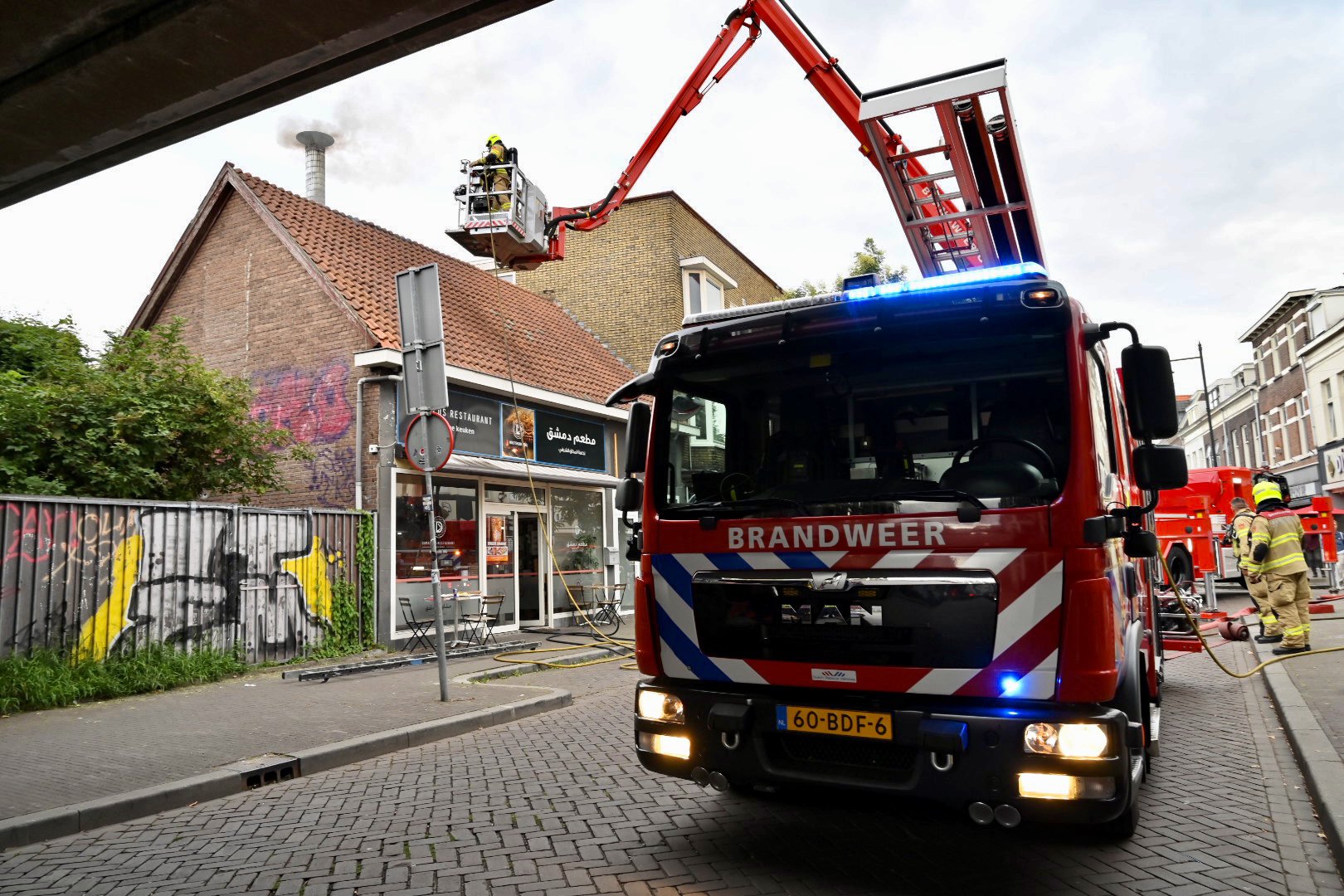 Brand in afzuiginstallatie van restaurant Arnhem