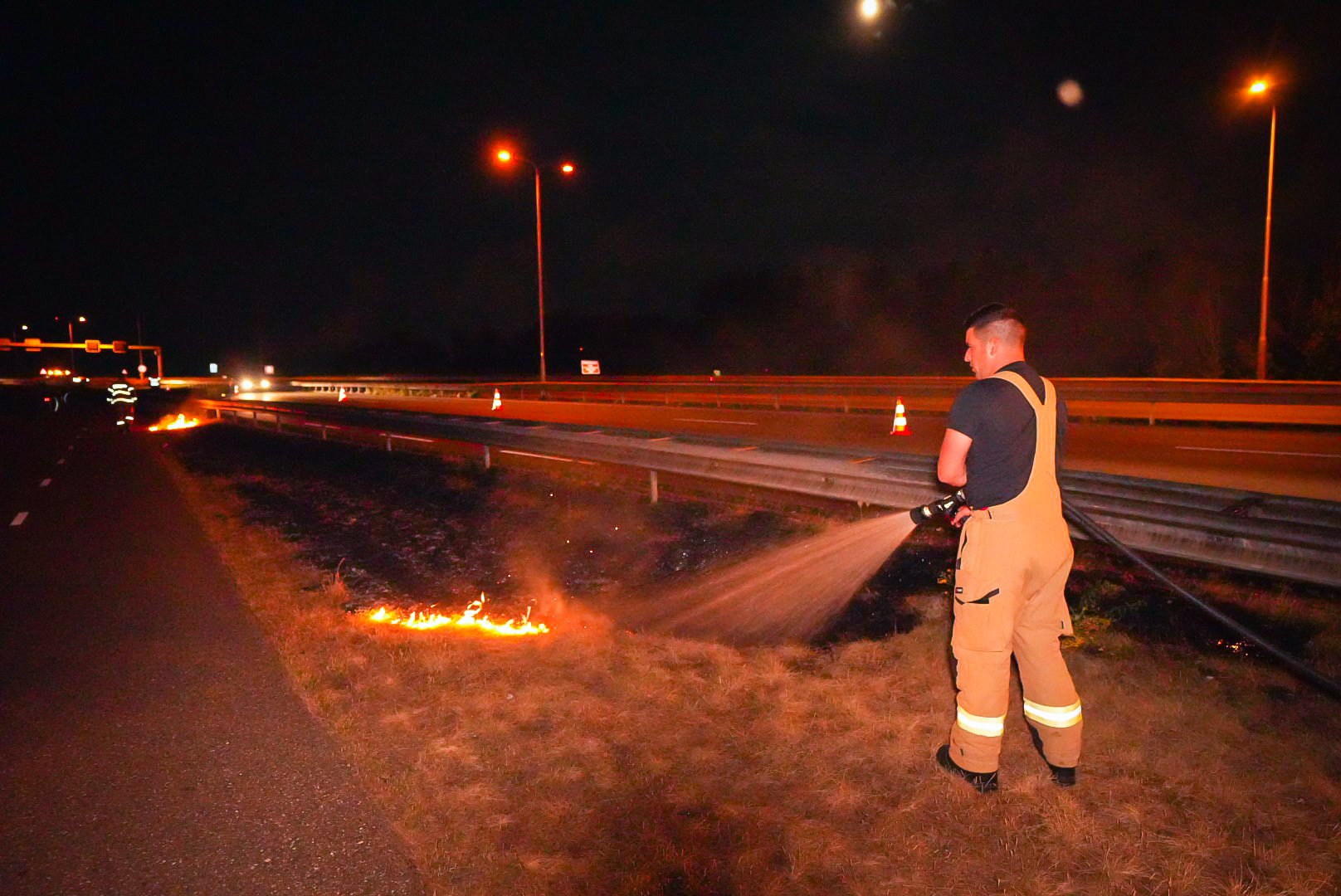 Opnieuw bermbrand langs de Pleijroute Arnhem