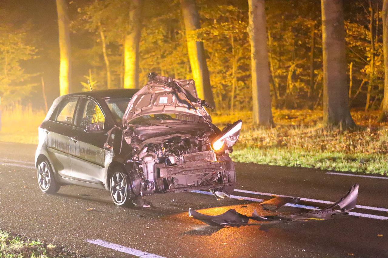 Automobilist frontaal in aanrijding met een hertenkalf