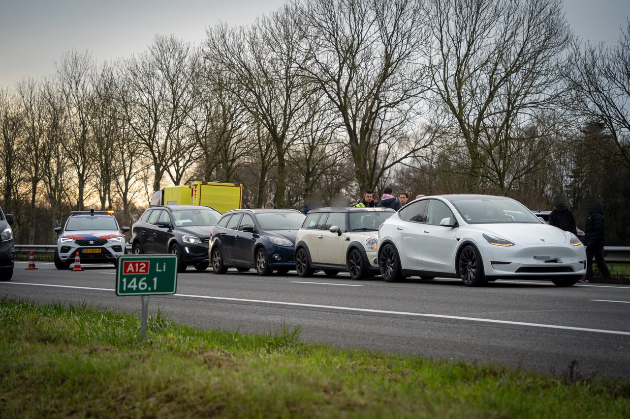 Kettingbotsing op de A12 bij Zevenaar