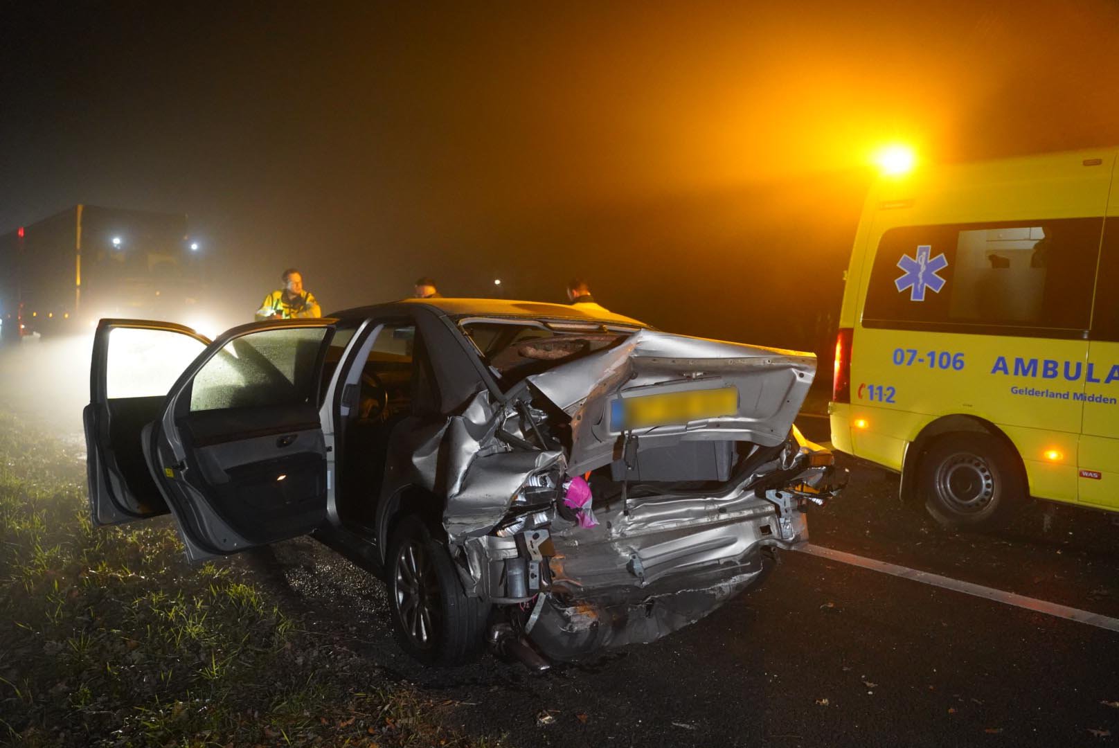 Gewonde bij flinke botsing op de A30