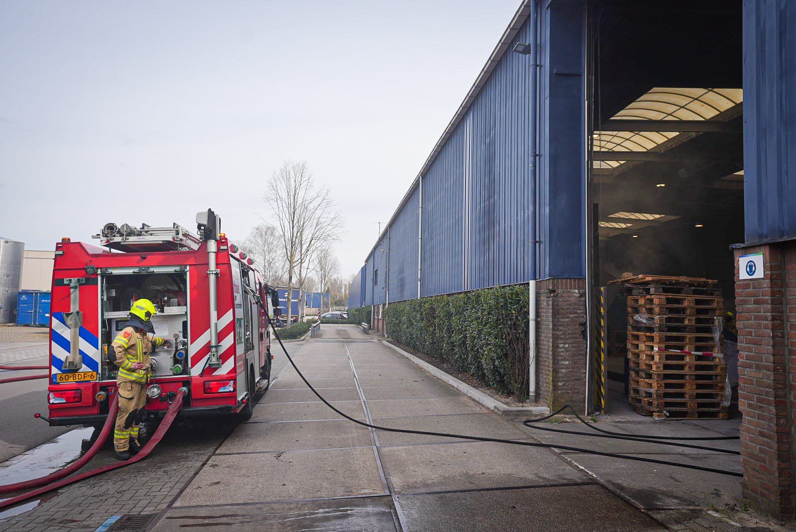 Brand in machine bij afvalverwerker in Velp