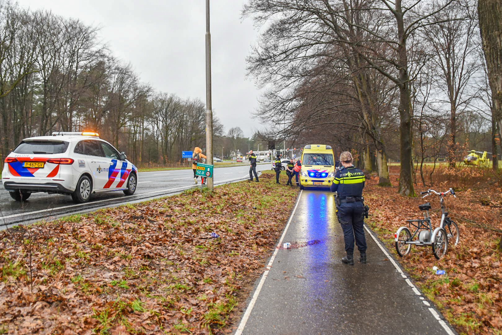 Fietser op driewieler zwaargewond bij ongeval
