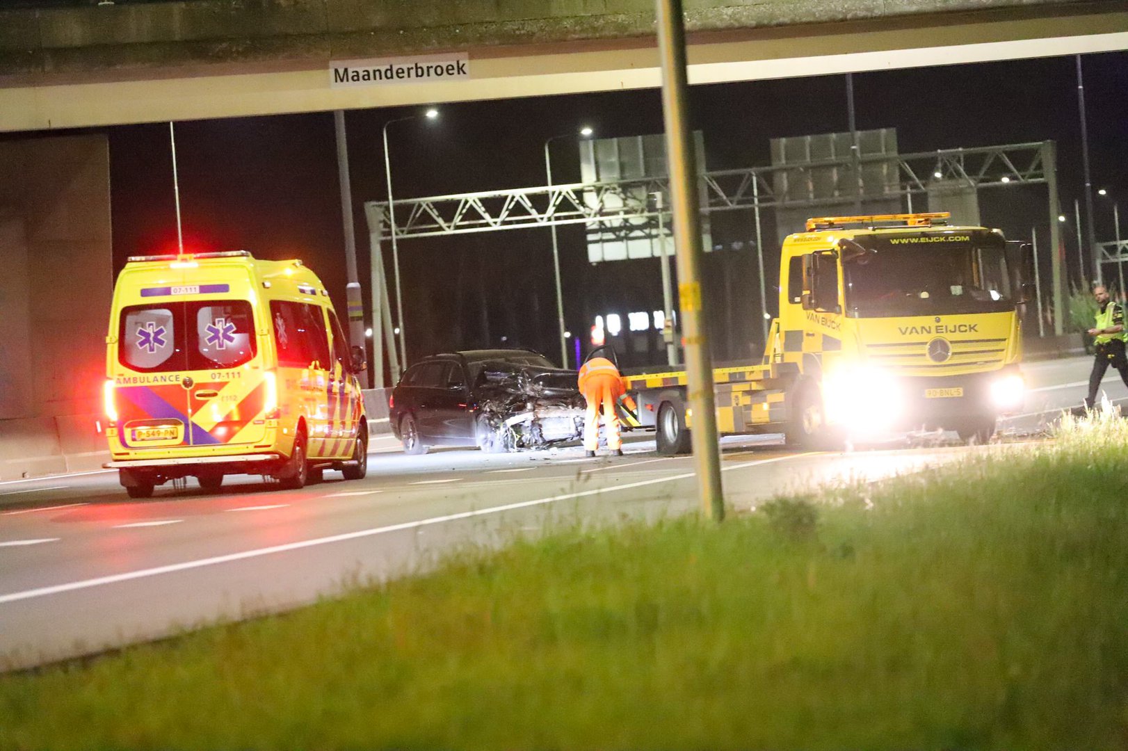 Automobilist aangehouden na ongeval op snelweg