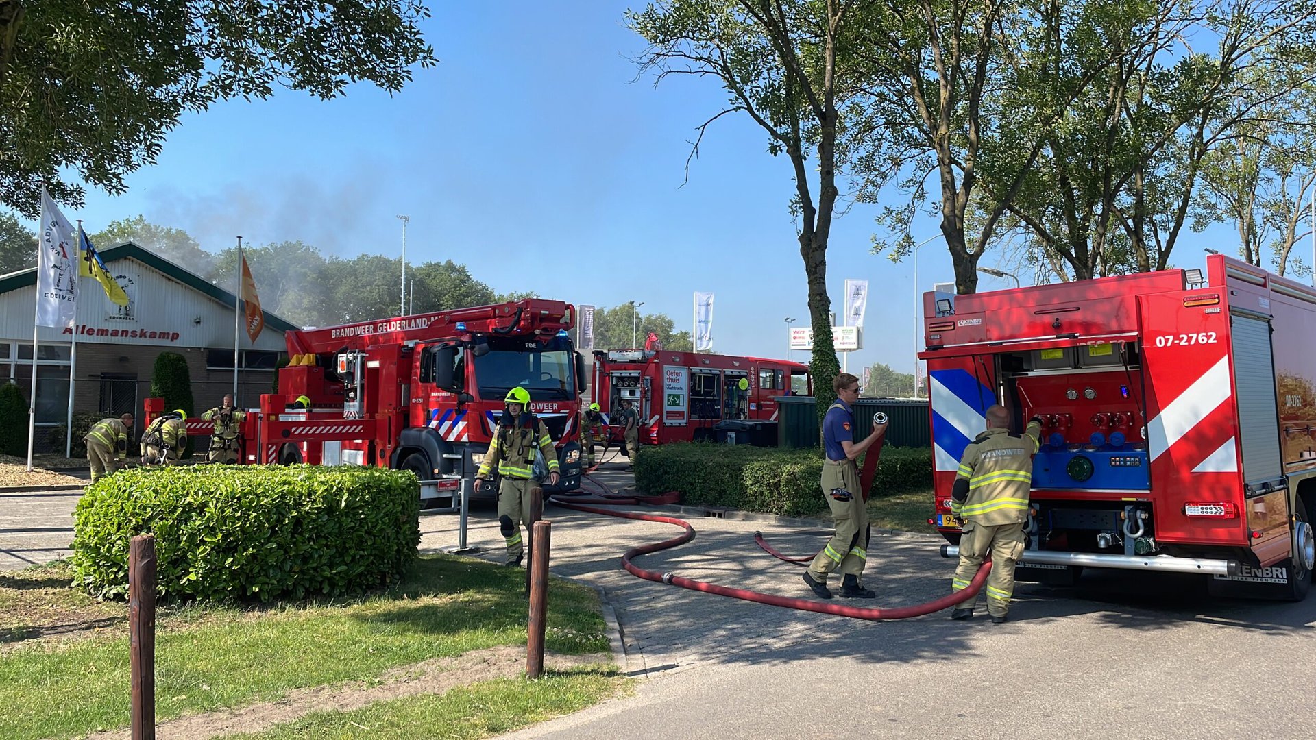 Grote brand bij voetbalvereniging