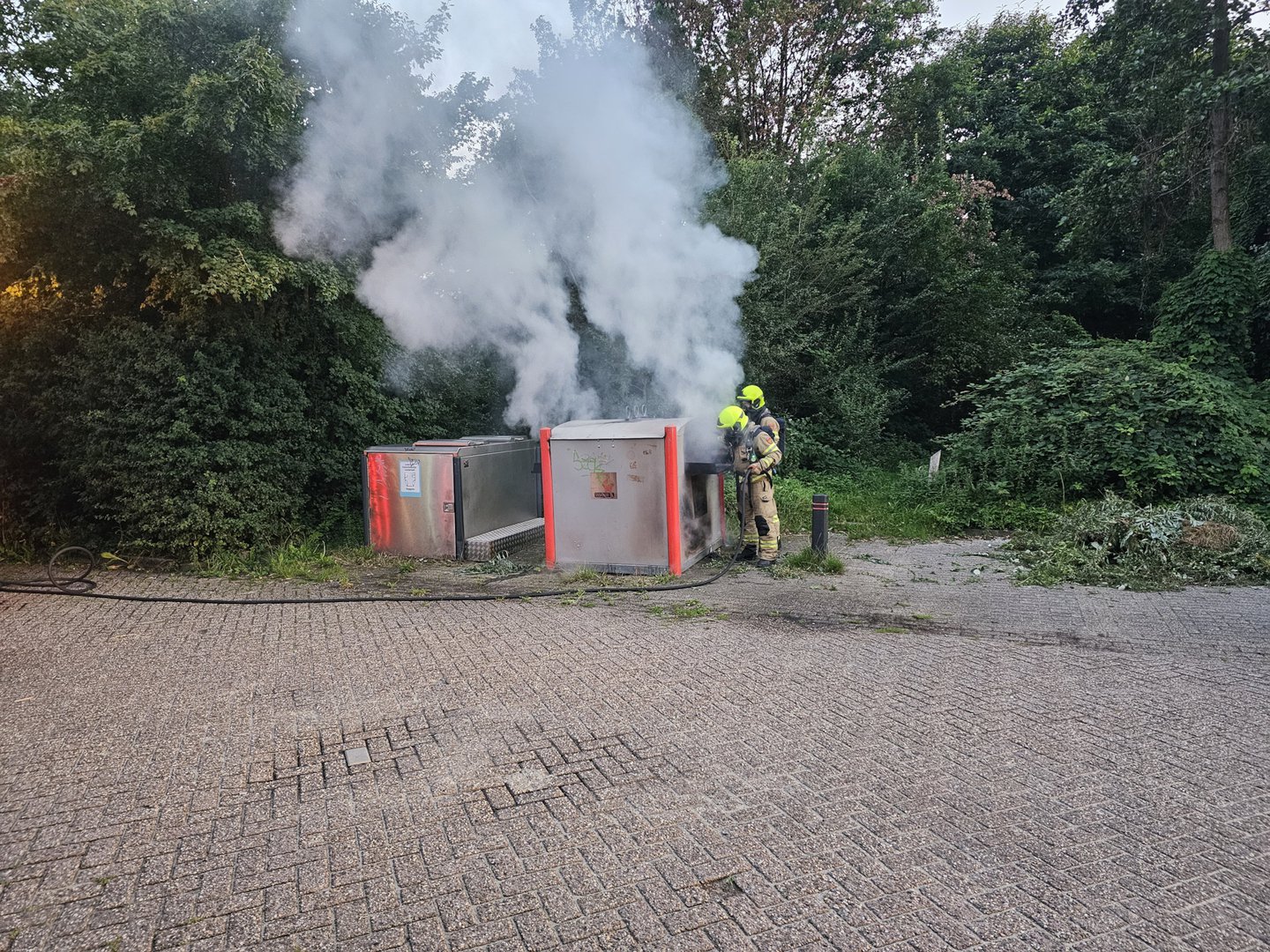 Mogelijke brandstichting bij Pomona terrein in Wageningen