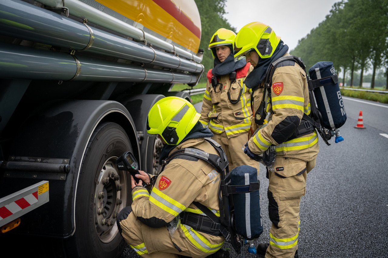 Tankwagen in problemen op A12 bij Zevenaar leiden tot rookontwikkeling