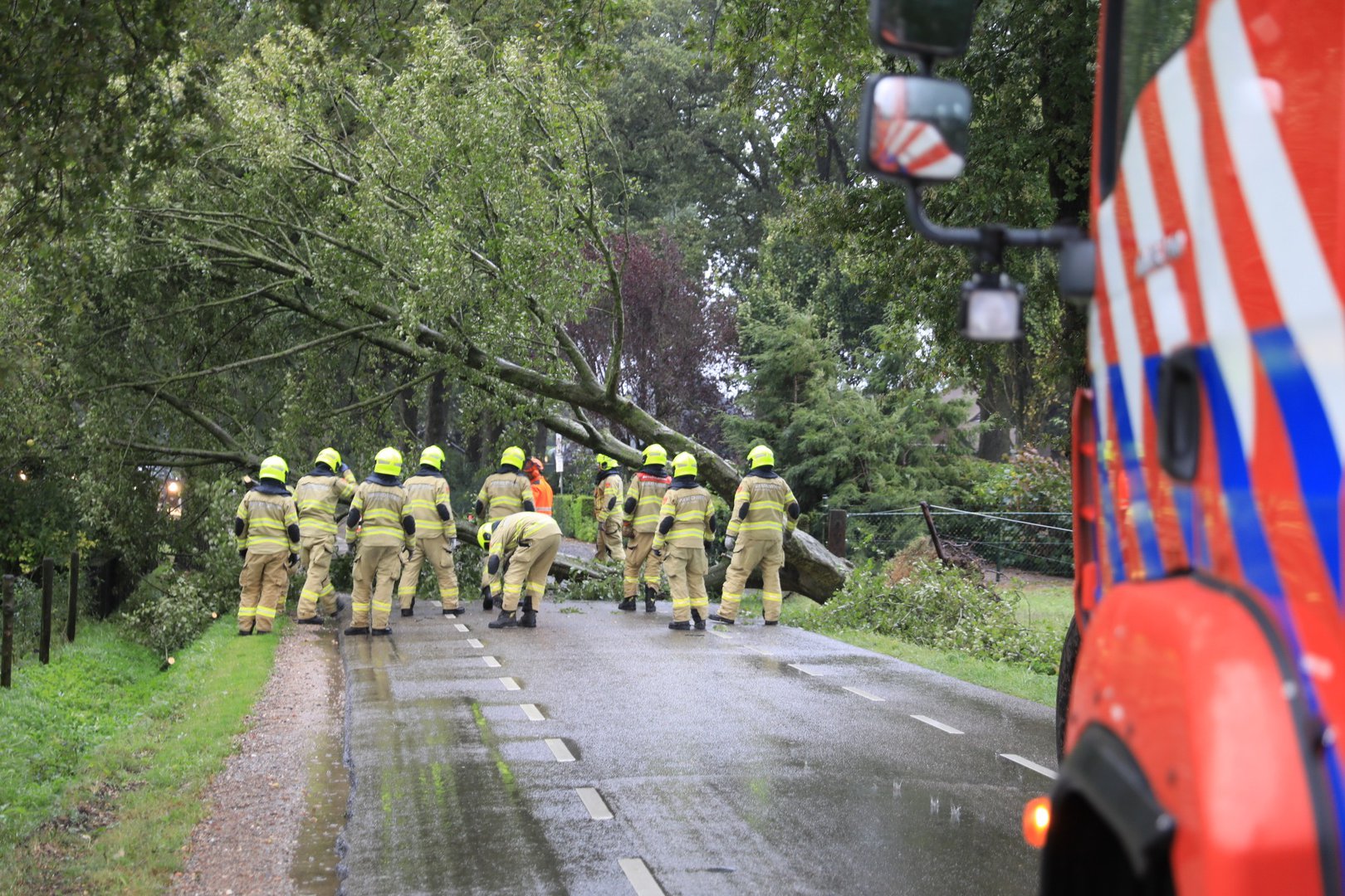 Veel meldingen na hevige regenval en harde wind
