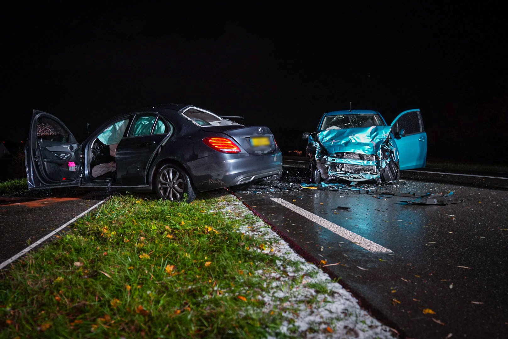 Vrouw (79) overleden na botsing op gladde weg