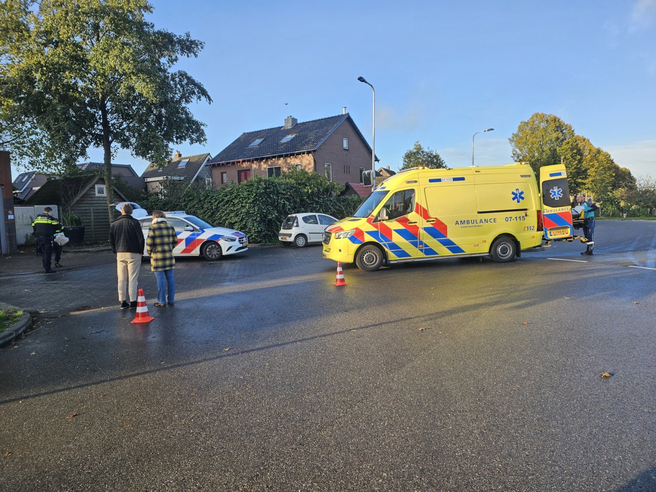 Fietser gewond na aanrijding door auto
