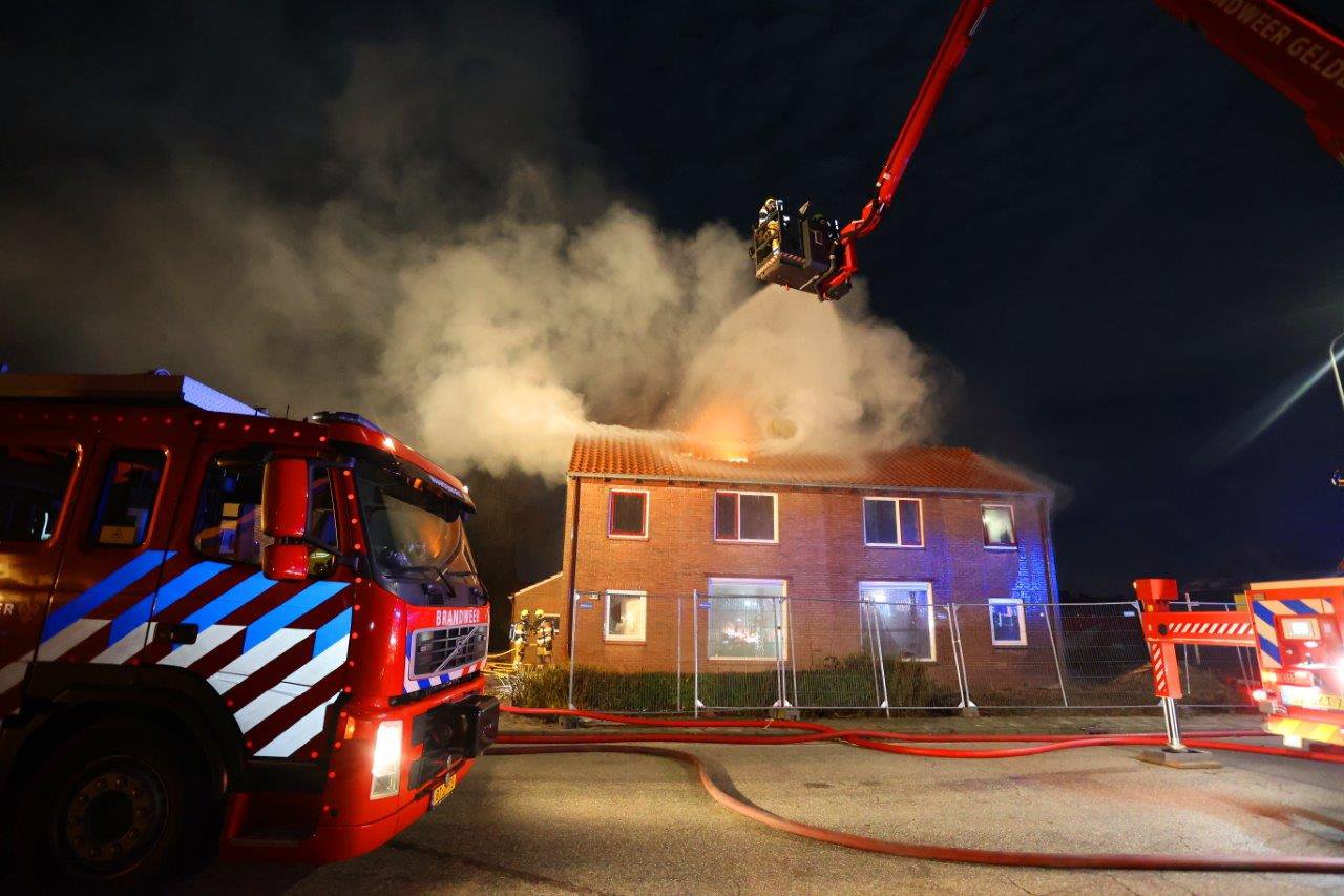 Sloop woningen door brand verwoest