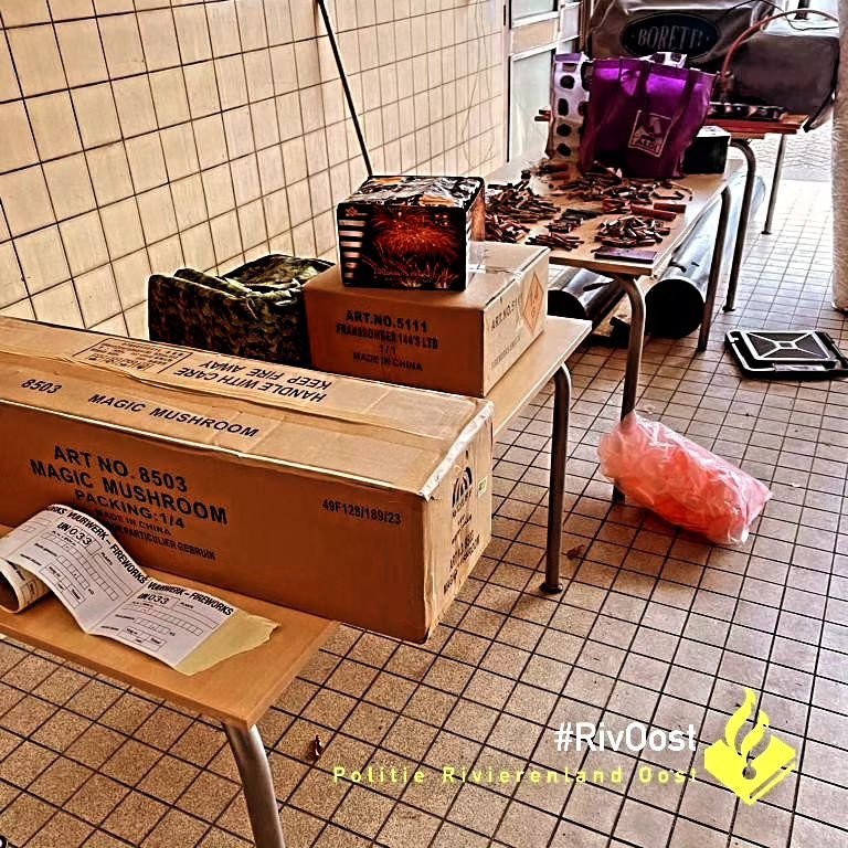Minderjarige heeft ruim 40 kilo zwaar illegaal vuurwerk in huis