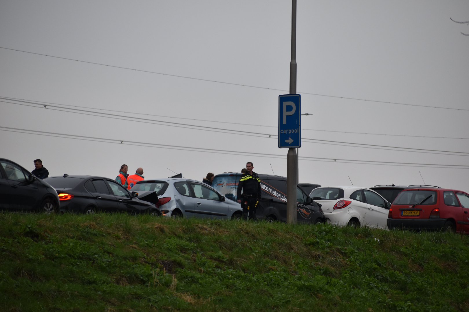Zeven auto’s betrokken bij kettingbotsing