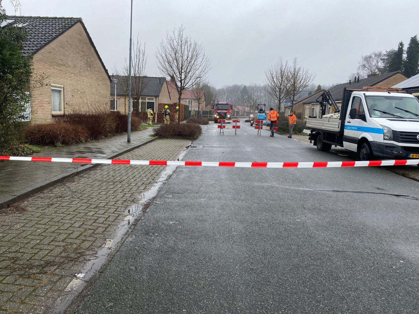 Straat in Renkum afgesloten door gaslek