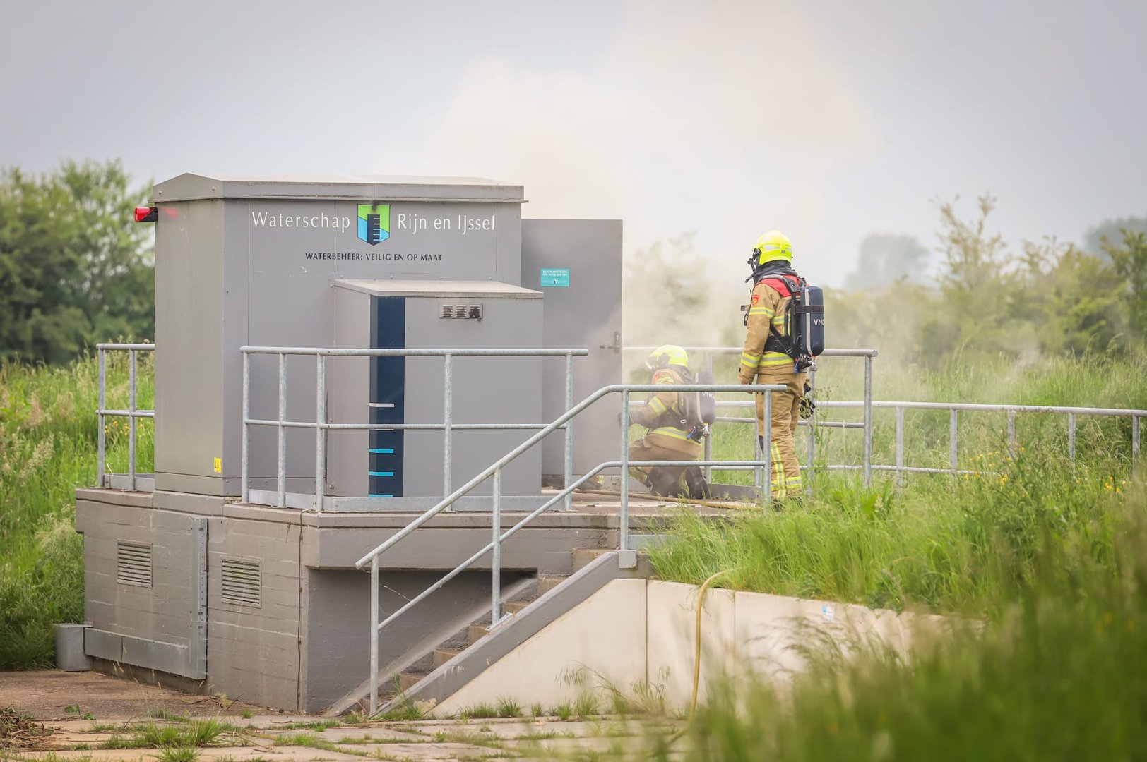 Brand in gemaal van Waterschap Rijn en IJssel