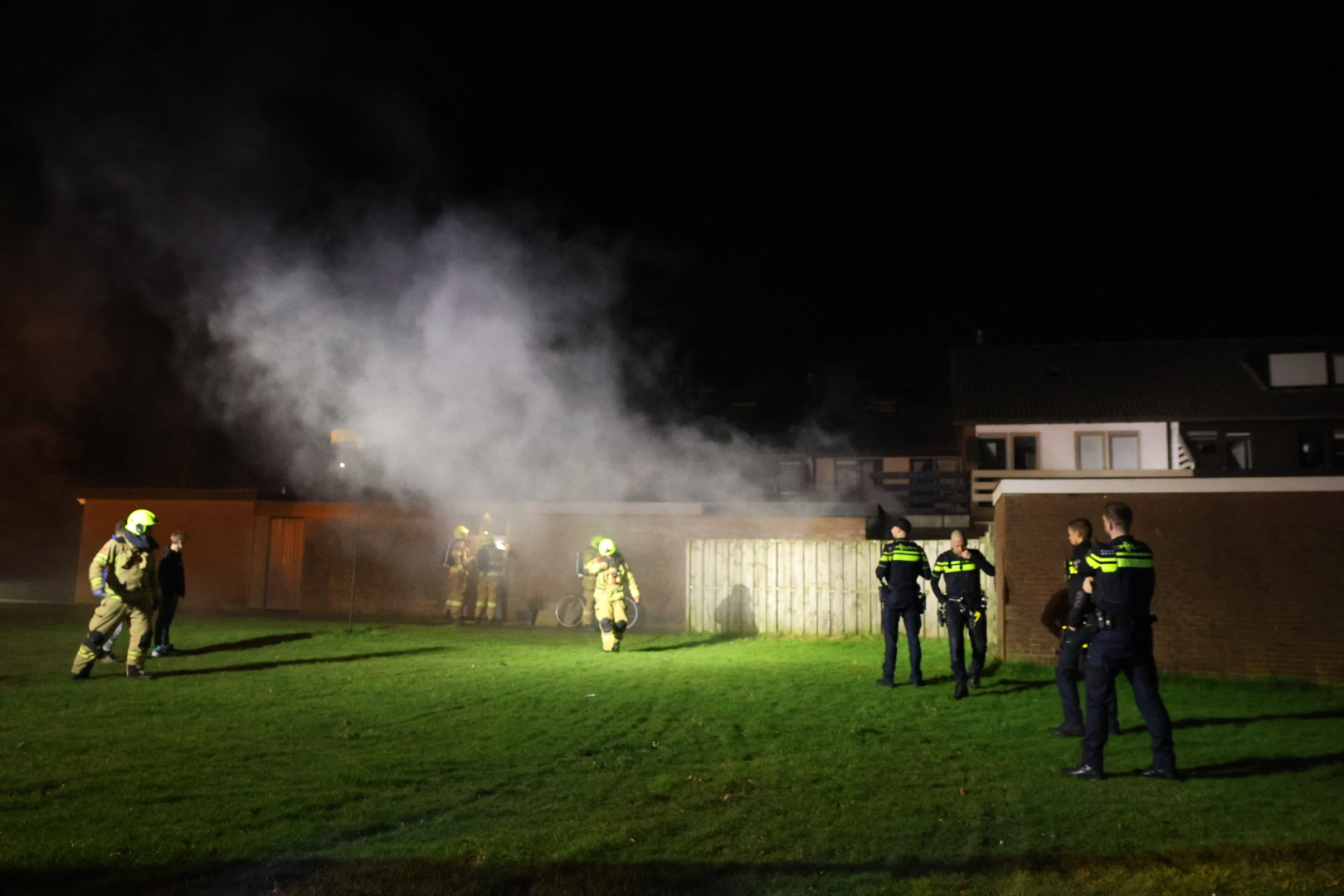 Veel rookontwikkeling door brand in schuur