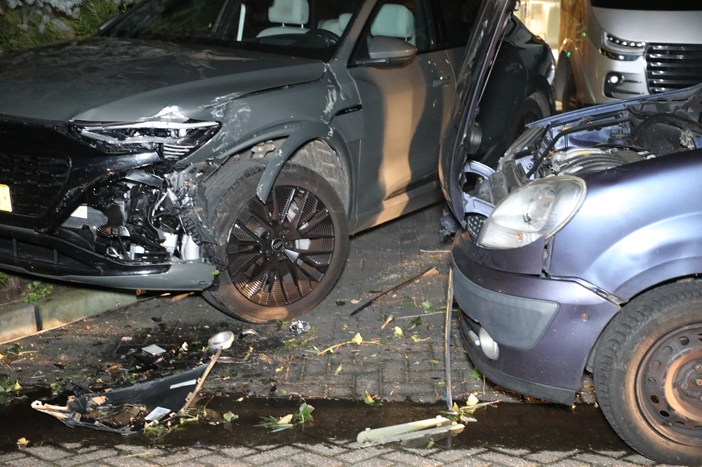 Beschonken automobilist richt ravage aan in woonwijk
