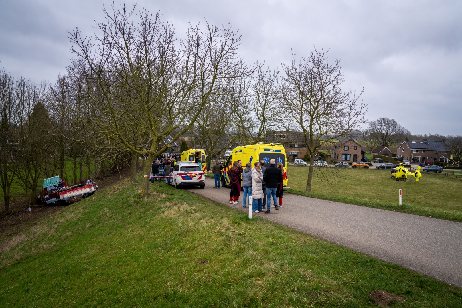 Ernstig ongeval tijdens carnavalsoptocht, traumahelikopter ter plaatse