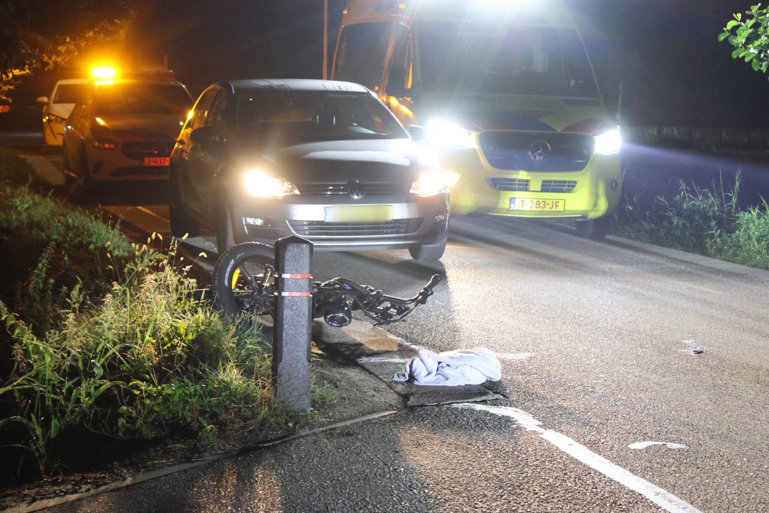 Vrouw op fatbike gewond na val, traumahelikopter geland
