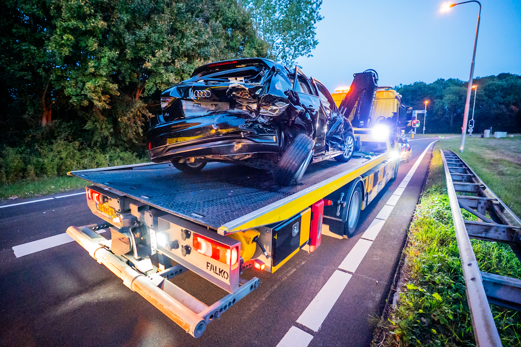 Dronken automobilist veroorzaakt kettingbotsing
