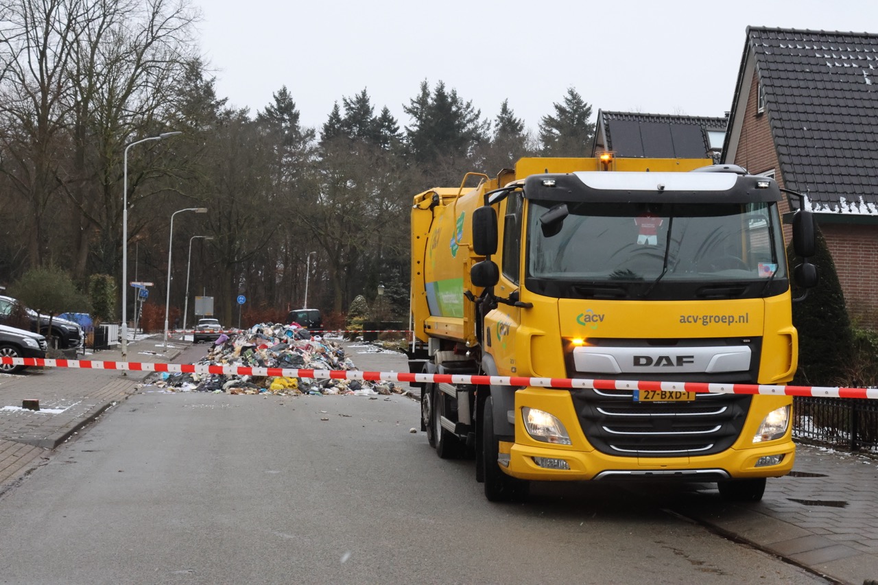 Brand in vuilniswagen