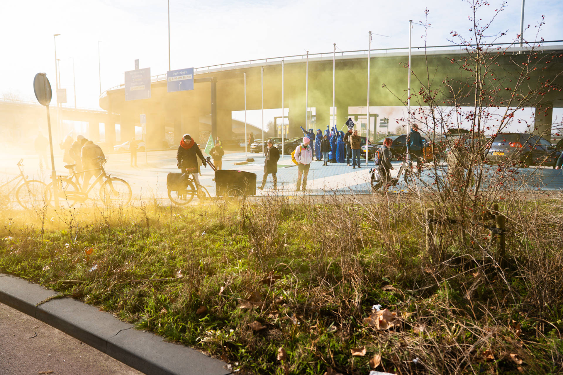Demonstratie verstoord door Vitesse-supporters, meerdere aanhoudingen