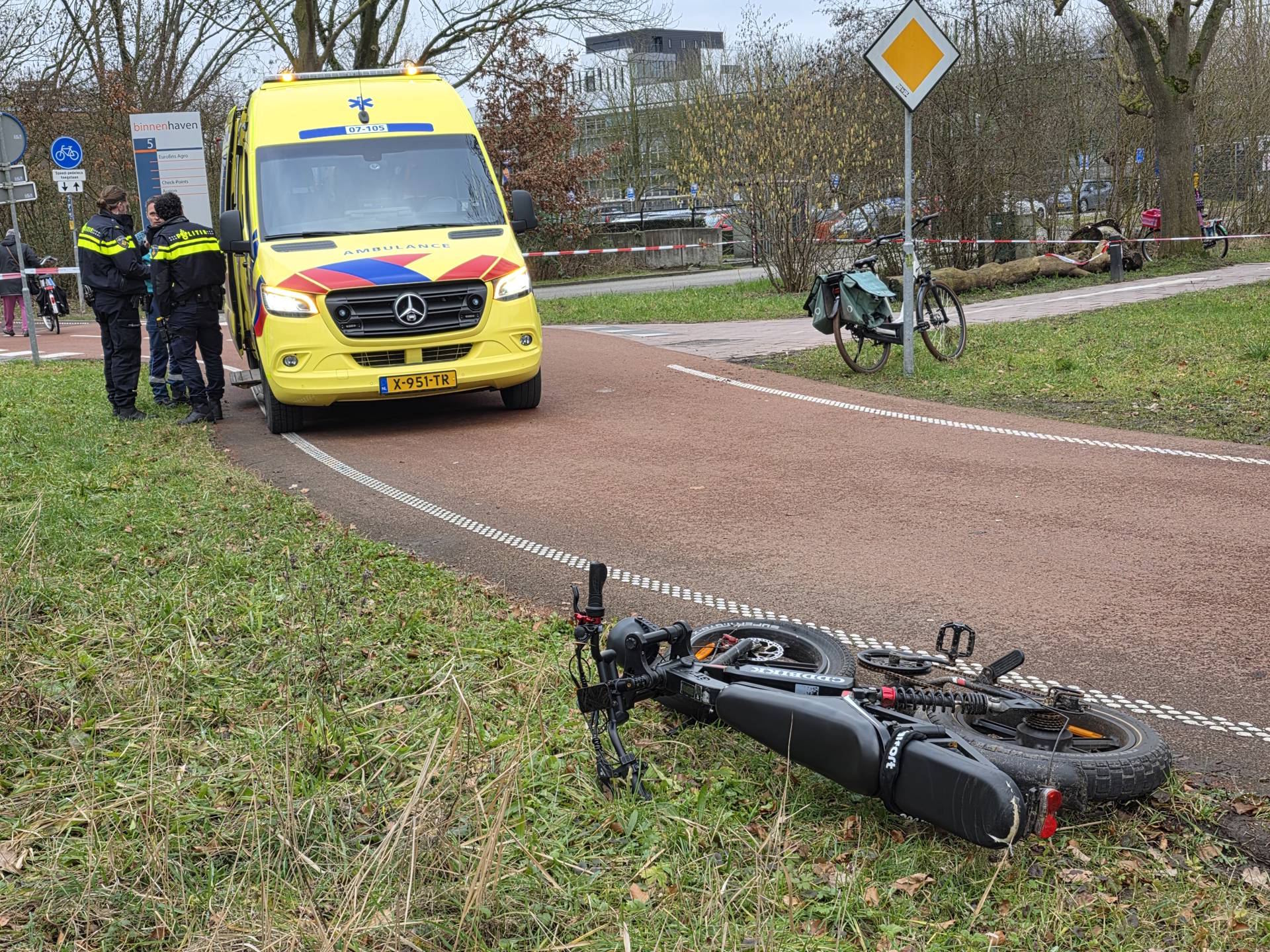 Fatbiker ernstig gewond na frontale botsing met fietser
