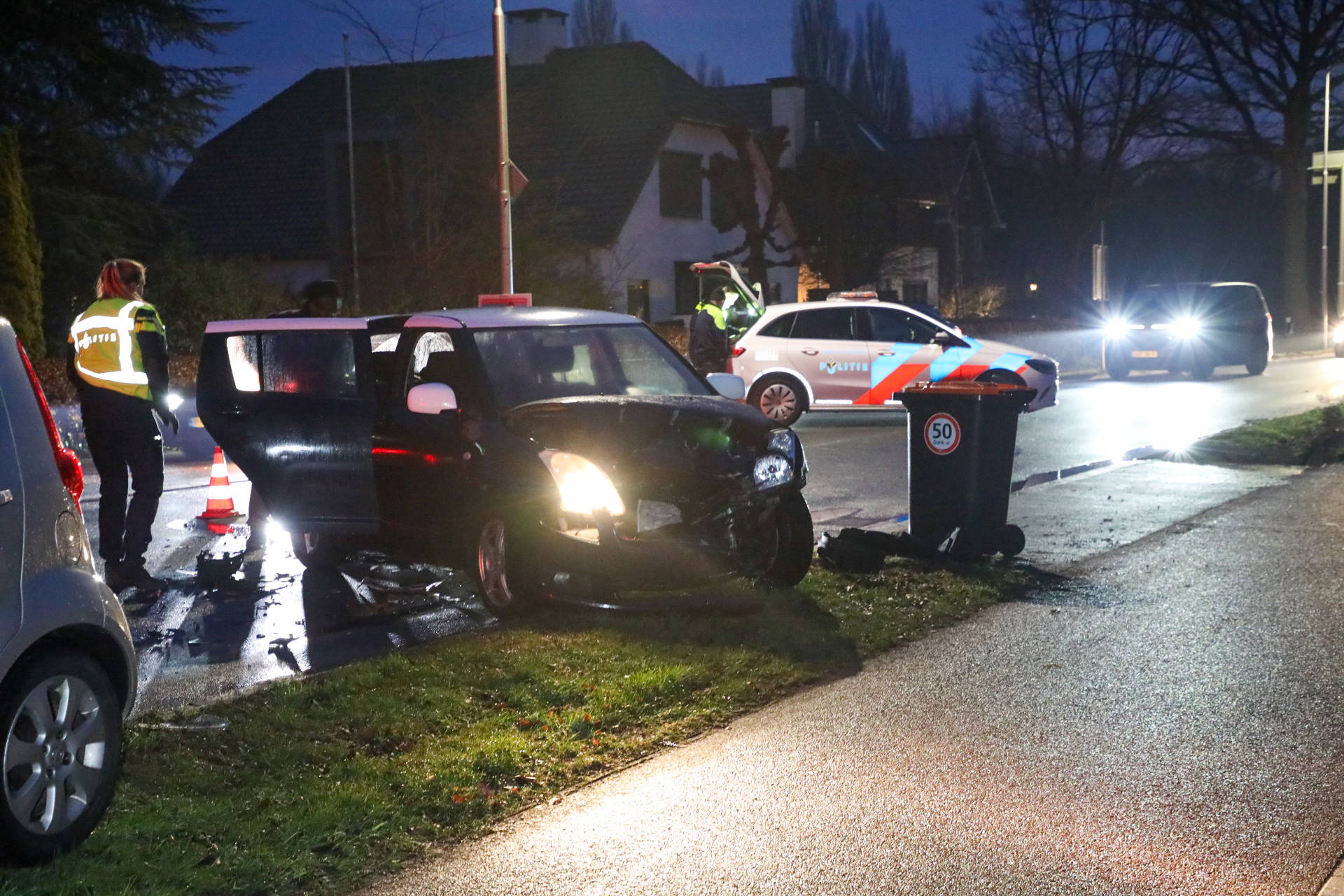Verkeersontstopping door ongeval