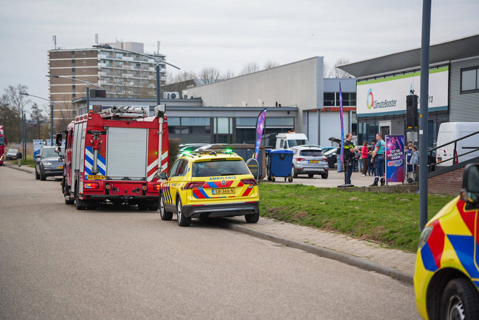 Luchtkussenpark ontruimd na brand