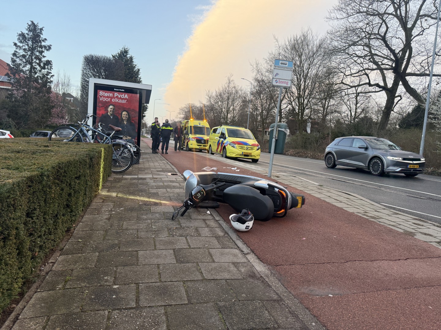 Scooterrijder gewond bij aanrijding met fatbike