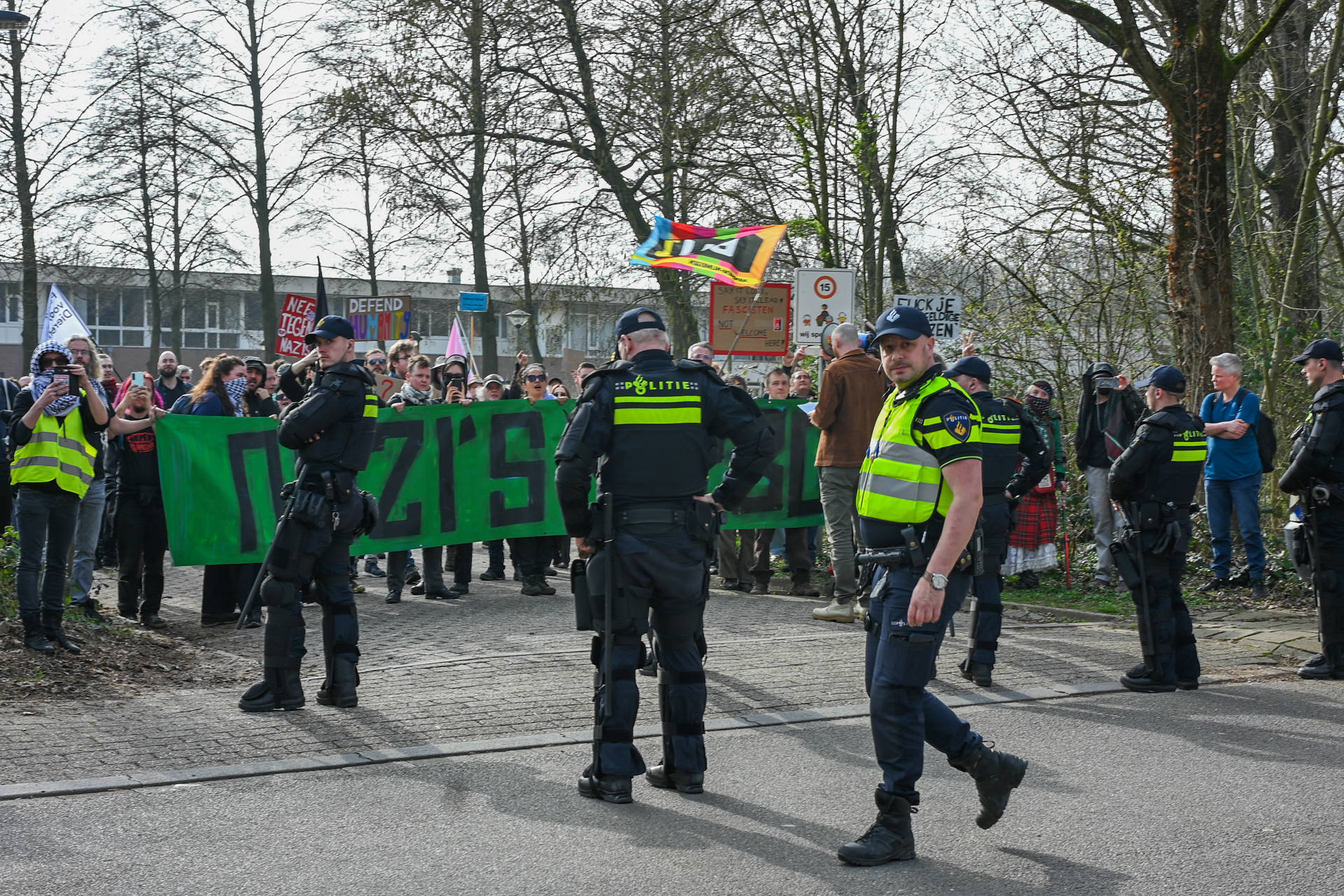 Veel politie op de been bij demonstratie NVU en tegenprotest