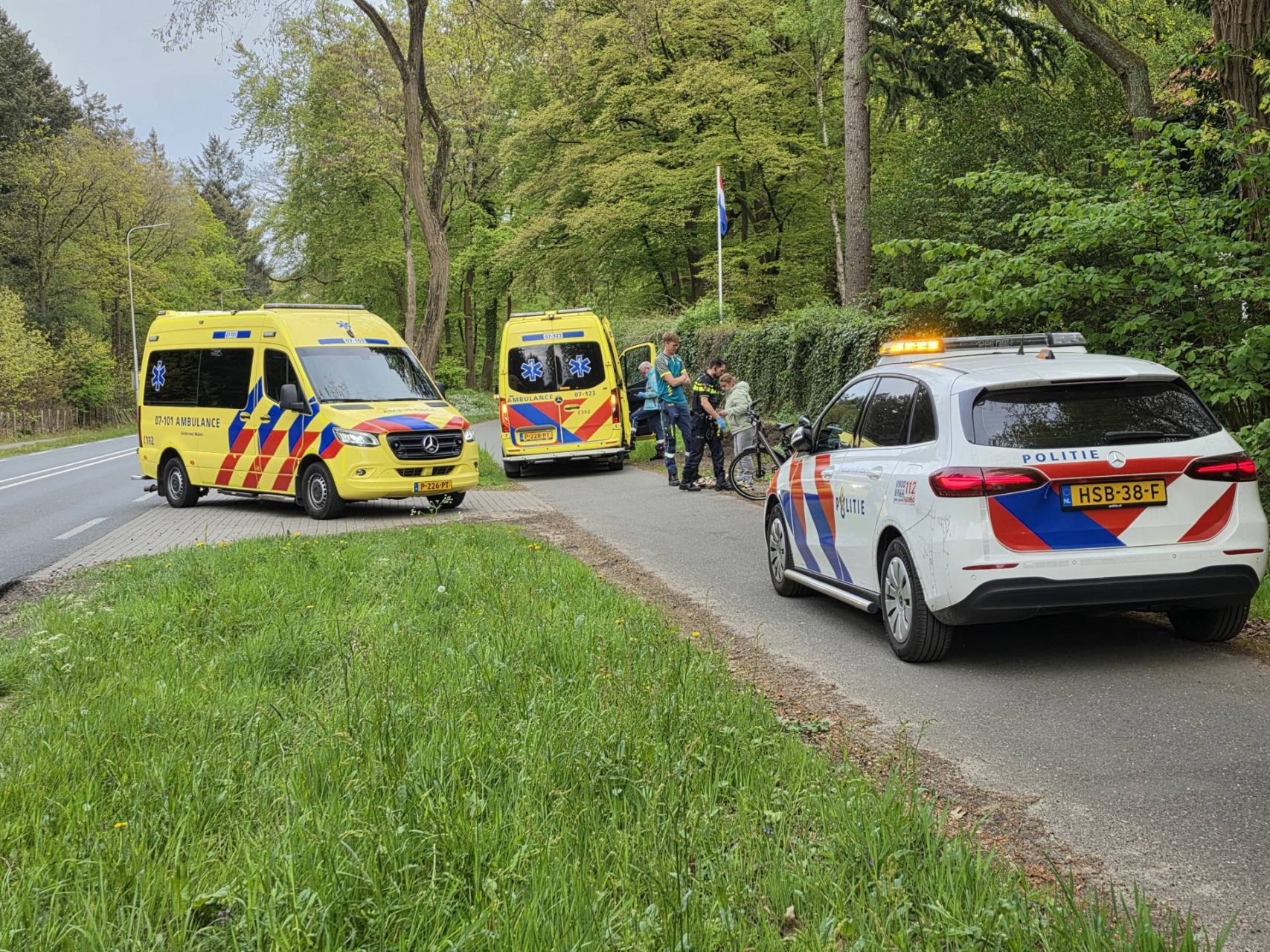 Fietser gewond na harde val