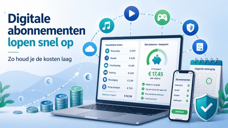 Digitale abonnementen lopen snel op: zo houd je de kosten laag