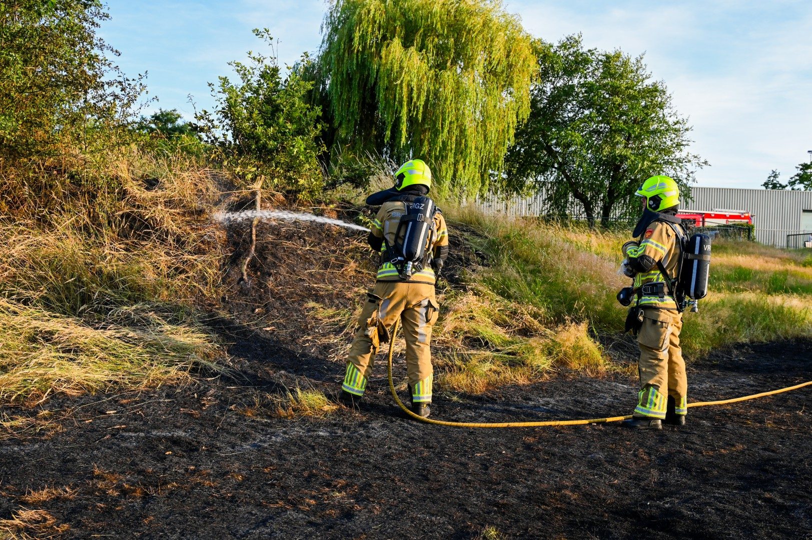 Politie onderzoekt vermoedelijke brandstichting in park