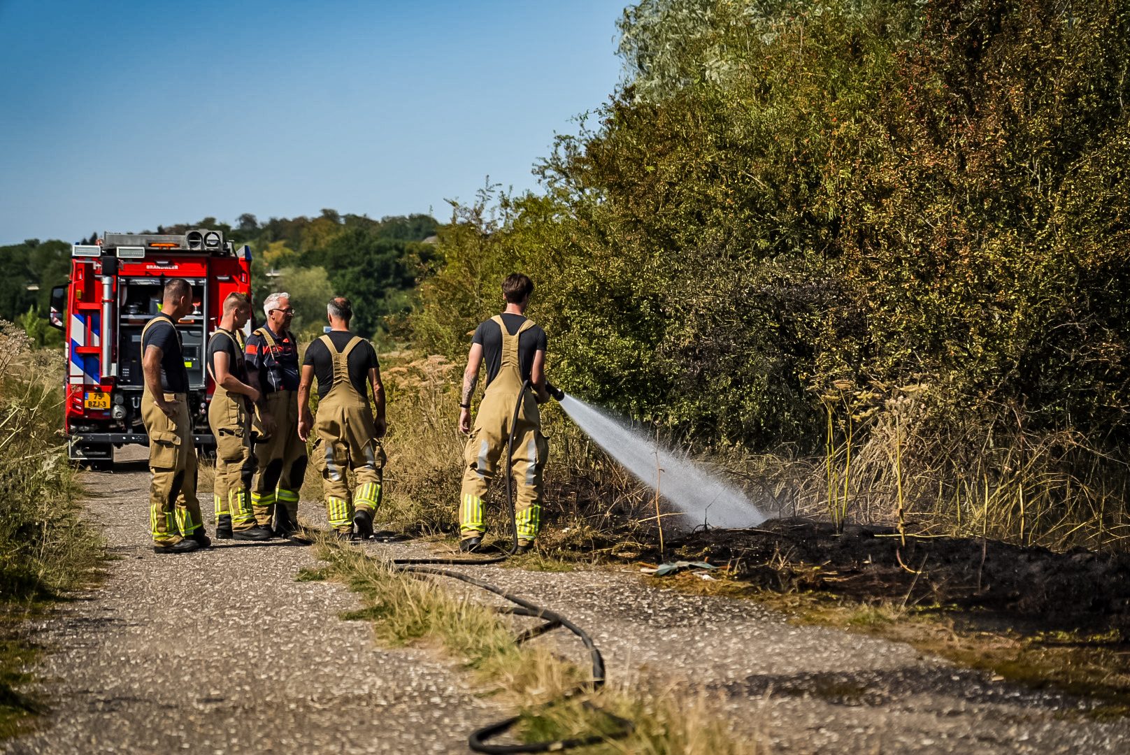 Grote brandweerinzet voor brand in natuurgebied
