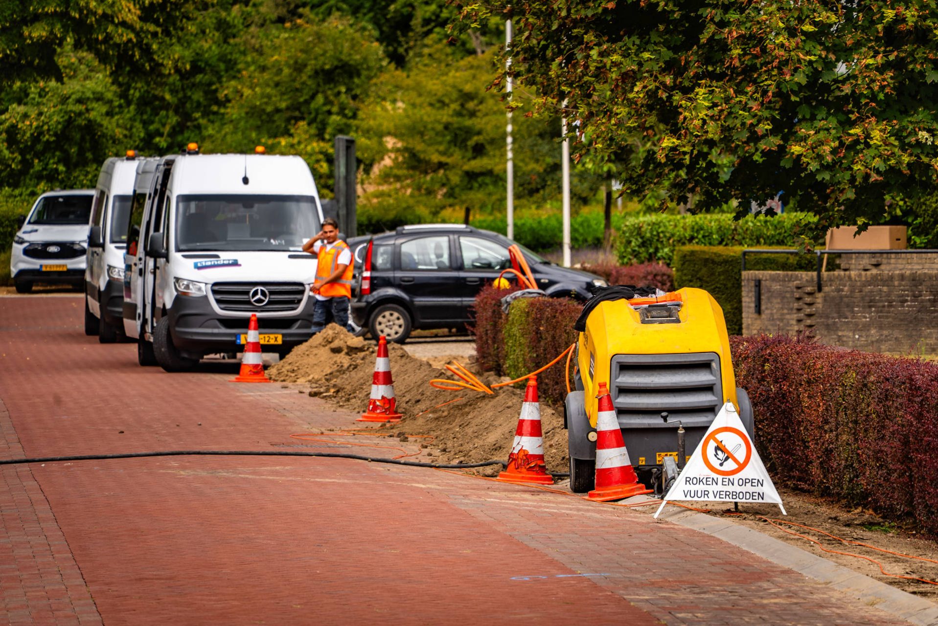 Gasleiding geraakt tijdens werkzaamheden in Horssen