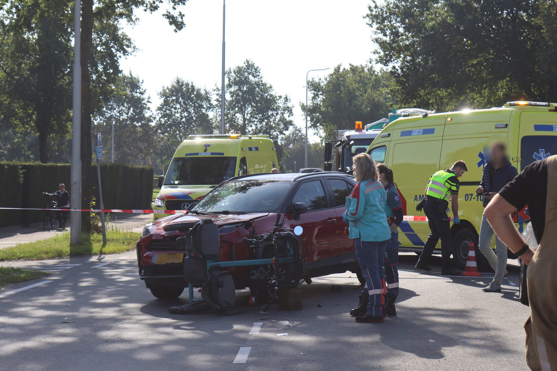 Twee gewonden bij botsing met duofiets
