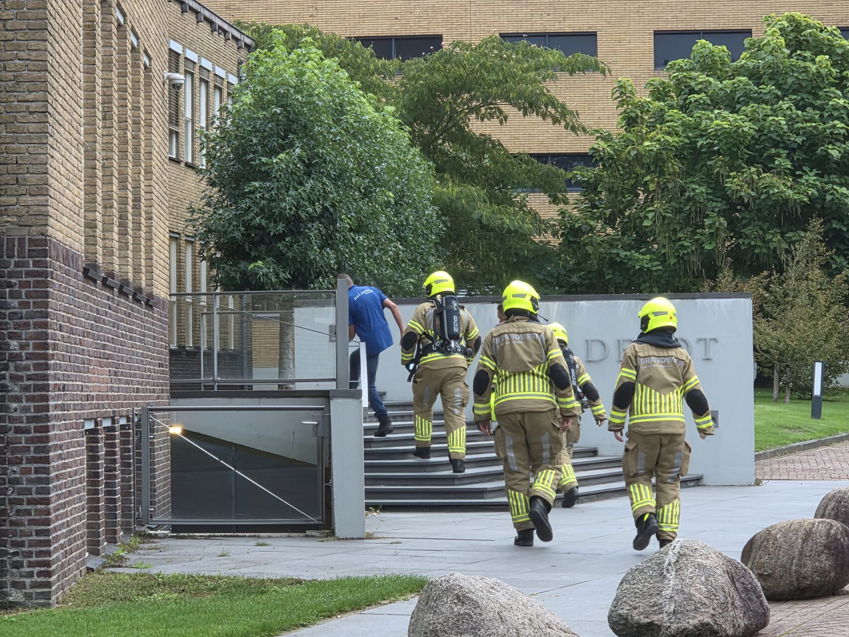 Brandalarm gaat af tijdens werkzaamheden