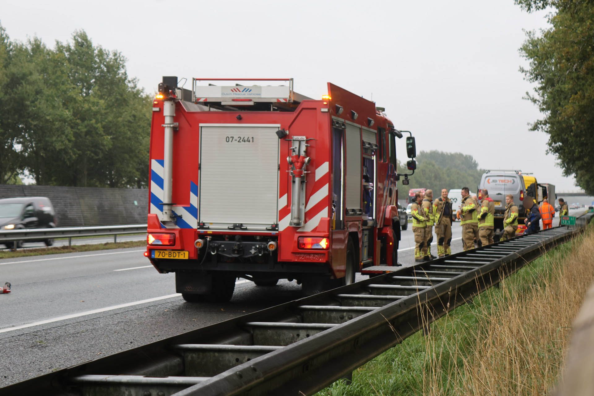 Vier accu’s vliegen in brand in laadruimte bestelbus