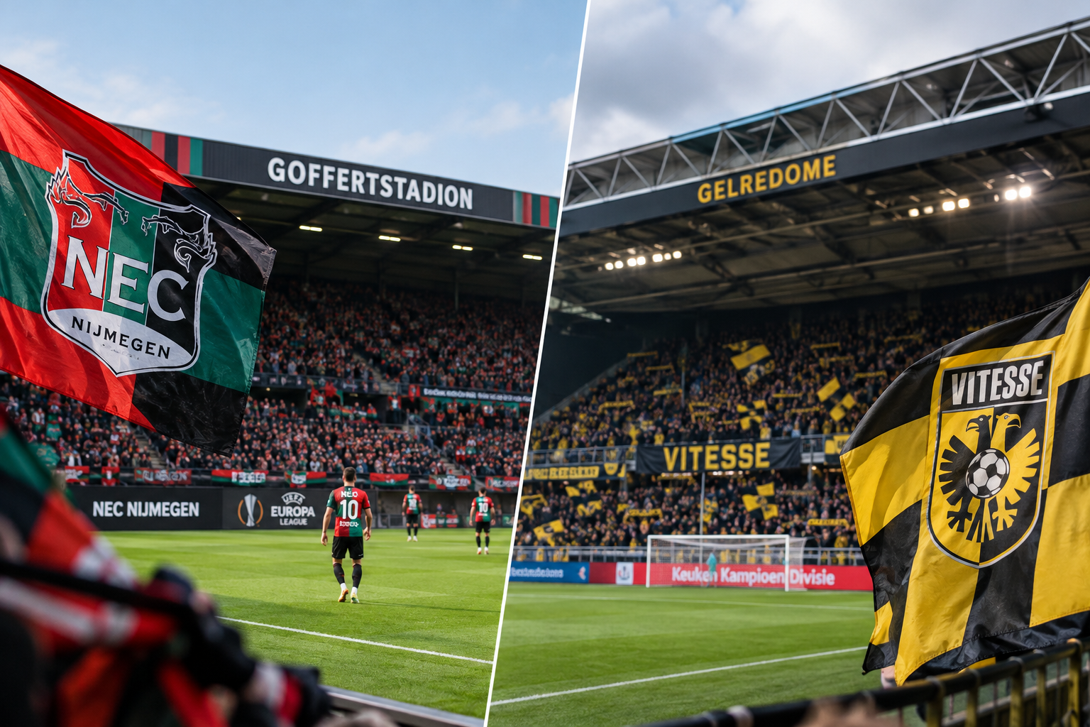 NEC en Vitesse: hoe verschillend is de voetbalrealiteit in Gelderland?